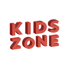 Kids zone cartoon. Children playground, game area. Zone playground vector