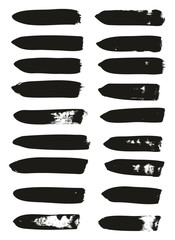 Calligraphy Paint Brush Lines High Detail Abstract Vector Background Set 26