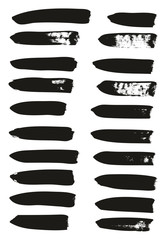 Calligraphy Paint Brush Lines High Detail Abstract Vector Background Set 25