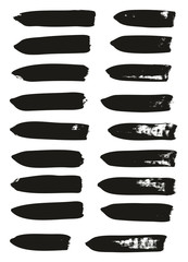 Calligraphy Paint Brush Lines High Detail Abstract Vector Background Set 22