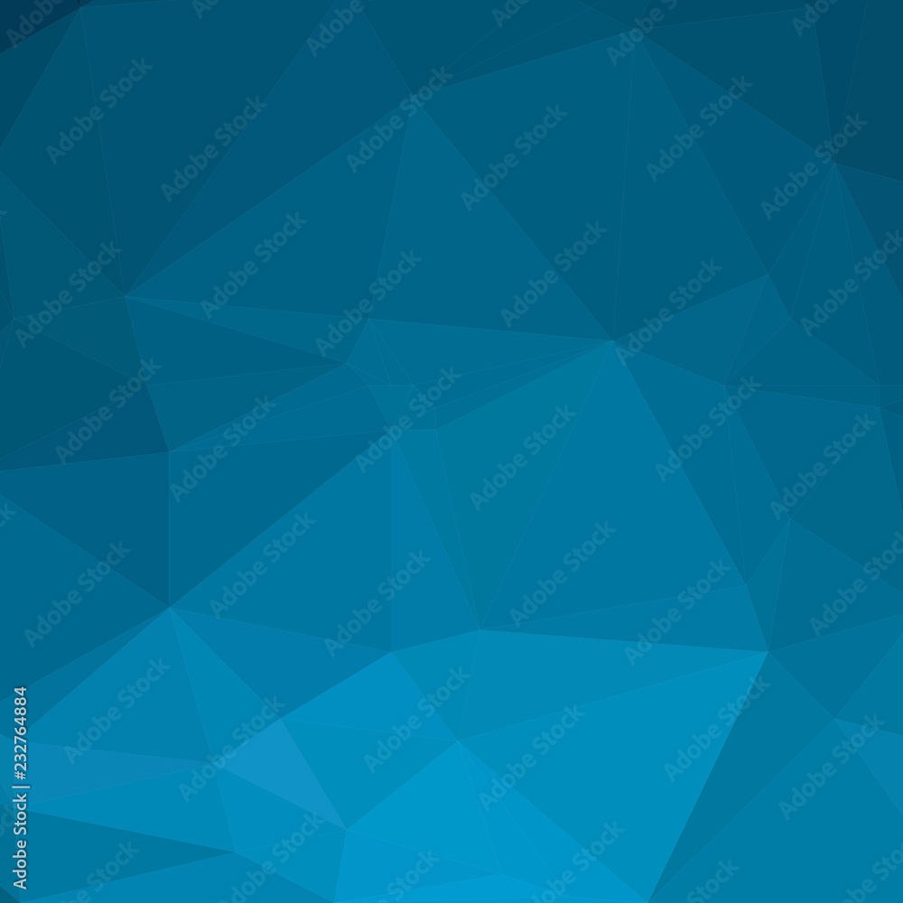Poster abstract polygon blue background. pattern composed of triangles.