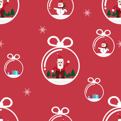 cartoon christmas holiday pattern seamless background