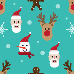 cartoon christmas holiday pattern seamless background