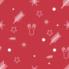 cartoon christmas holiday pattern seamless background