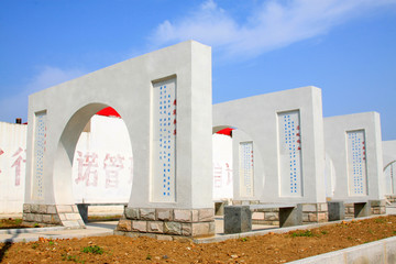 Chinese traditional landscape architecture in a park, China