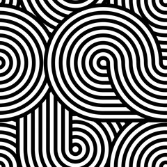 Seamless abstract pattern with twisted lines. Stripes