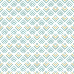 Seamless pattern with strokes and circles on white background. Ethnic boho symmetric background.