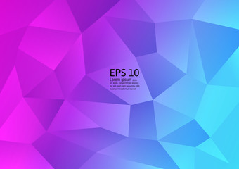 Colorful polygon abstract background design. Fluid gradient shapes composition futuristic design. vector illustration