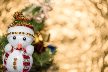 abstract blur Christmas Tree bokeh background.