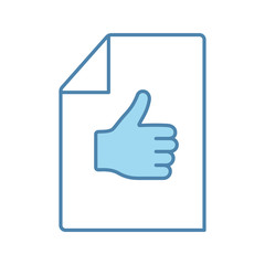 Approval document color icon