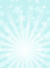 Sunlight vertical background. Powder blue color burst background with white highlight.