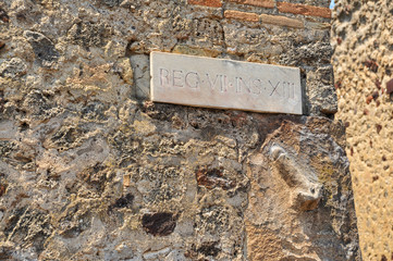Facade of the Lupanar of Pompeii 