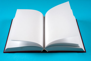 Open book on bright colorful background. Back to school.