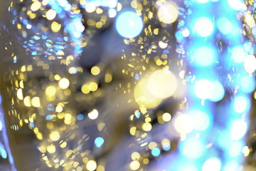 multicolored Christmas lights Bokeh new year holidays