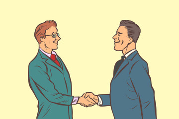 Fototapeta premium two businessmen shaking hands. handshake