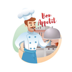 Concept illustration of the restaurant business