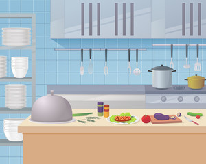 Concept illustration of the restaurant business