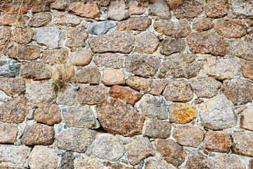 Big stones wall. Old wall of building from stones.