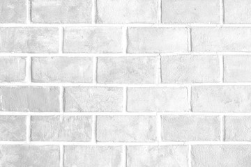 White brick wall background and texture
