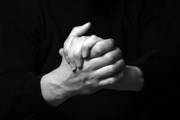 Man's hands