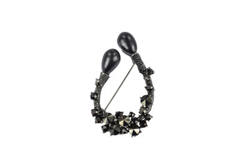brooch on white background