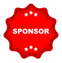red vector banner sponsor