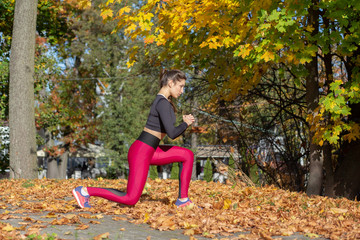 sports woman squat