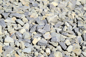 Small fraction of gravel for construction work Selective focus
