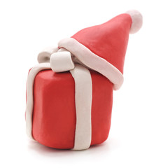 Plasticine gift and hat.