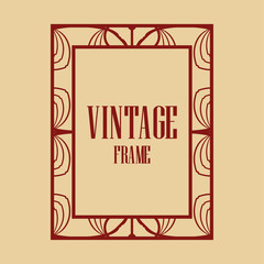 Art Deco border frame