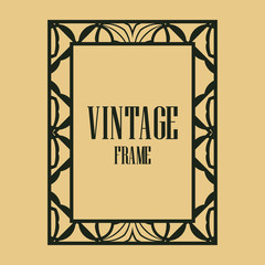 Art Deco border frame