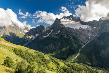 Fototapeta premium Dombay mountains. Russia
