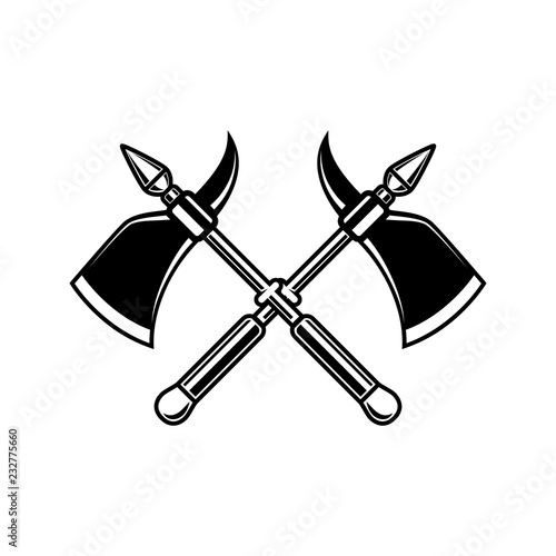 Crossed Medieval Axe Design Element For Label Badge Sign Wall Mural Liubov Crossed Medieval Axe Design Element For Label Badge Sign Wall Mural Liubov