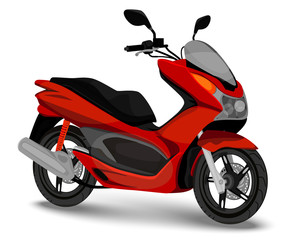 red beautiful motorcycle vector design