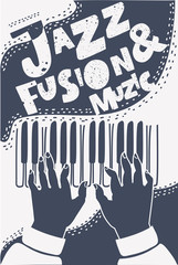 Jazz music festival, poster background template.