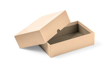 simple brown carton box isolated over white background