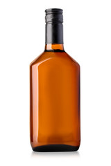 whiskey bottle isolated on white