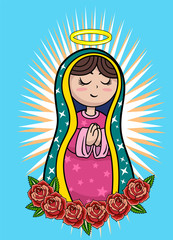 Icon with the image of the Virgin Mary (Madonna)