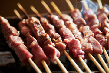 Grilled skewered BBQ 