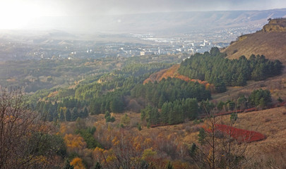 Mountain landscape of the North Caucasus, Kislovodsk 