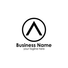 letter a logo template