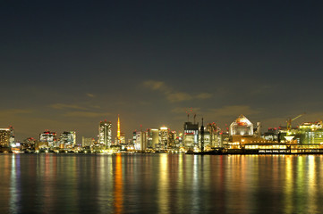 Obraz premium 東京港の夜景