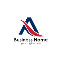 letter a logo template