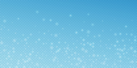 Sparse glowing snow Christmas background. Subtle f