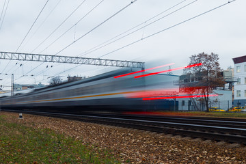 Fototapeta na wymiar High-speed train
