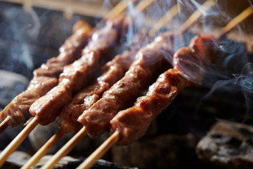 Grilled skewered BBQ 