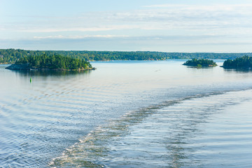 Zufahrt durch den Schärengarten nach Stockholm