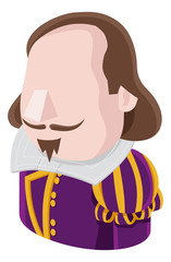 A Shakespeare man avatar cartoon person icon emoji