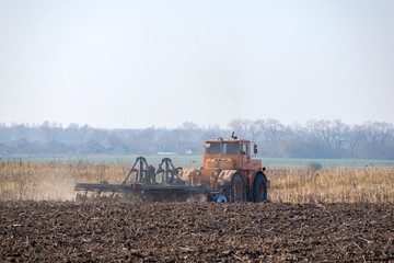 Tractor in the field