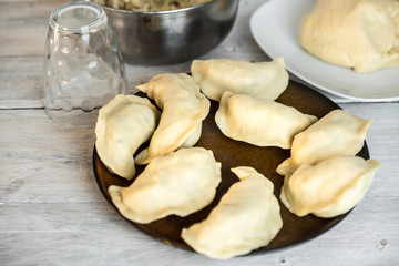 Fototapeta na wymiar traditional polish cuisine - delicious, homemade dumplings